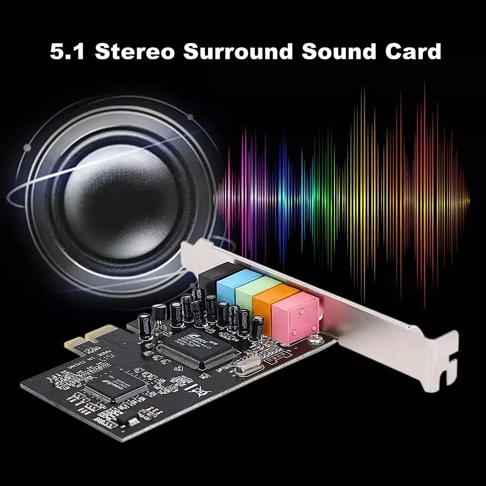 LOTA PCIe Sound Card with 5.1 Surround Sound Supports for Desktop PC, MST-3003-LT