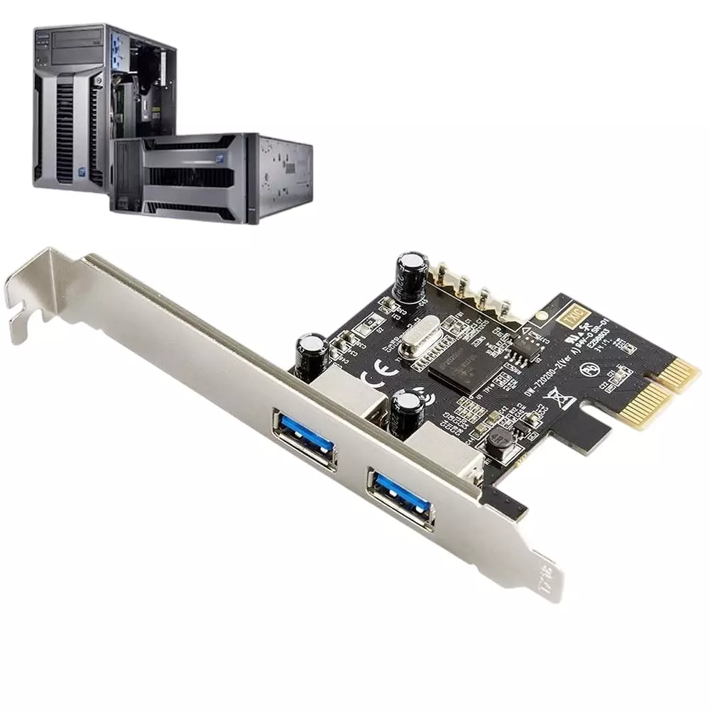 LOTA PCIe USB Card with 2 SuperSpeed USB 3.0 Ports for Desktop PC, MST-1331-LT