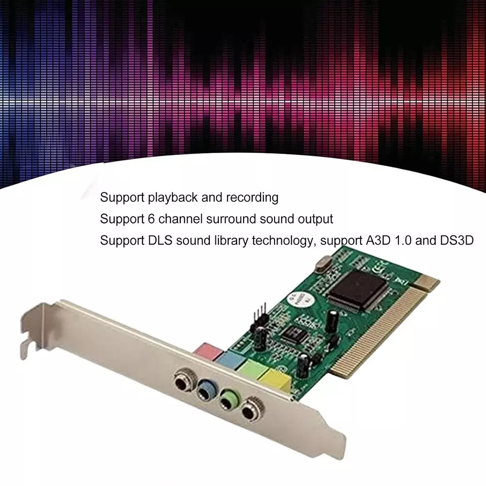 LOTA PCI Sound Card 4 Channel with Stereo Output & Surround Sound Support, MST-116-LT