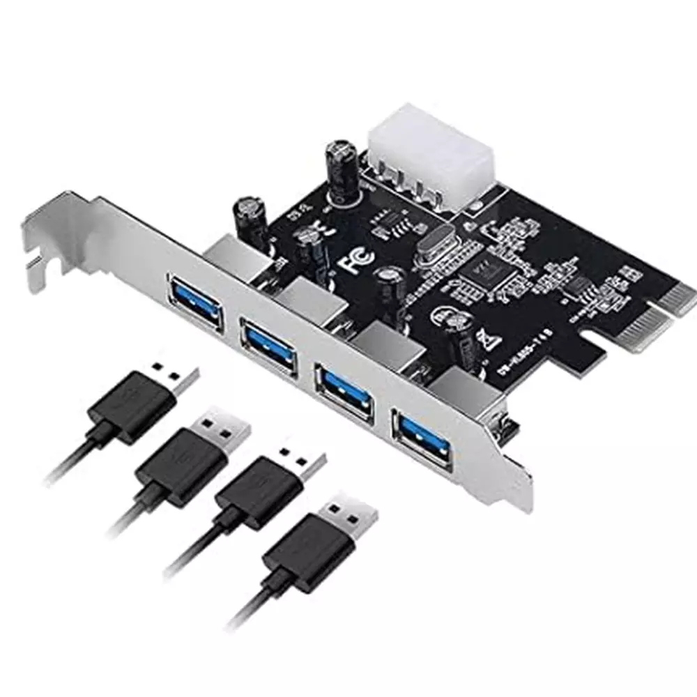 LOTA USB 3.0 PCIe Card 4-Port SuperSpeed 5 Gbps Data Transfer Rate for Desktop PC, MST-1469-LT