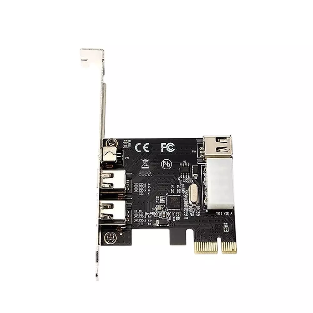 LOTA PCIe FireWire 1394a Adapter Card 3-Port for Video Capture, Audio Interface & DV Devices, MST-1225-LT