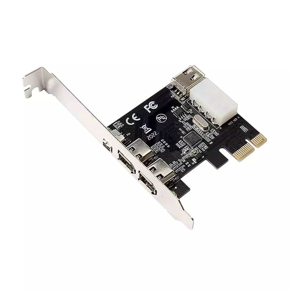 LOTA PCIe FireWire 1394a Adapter Card 3-Port for Video Capture, Audio Interface & DV Devices, MST-1225-LT