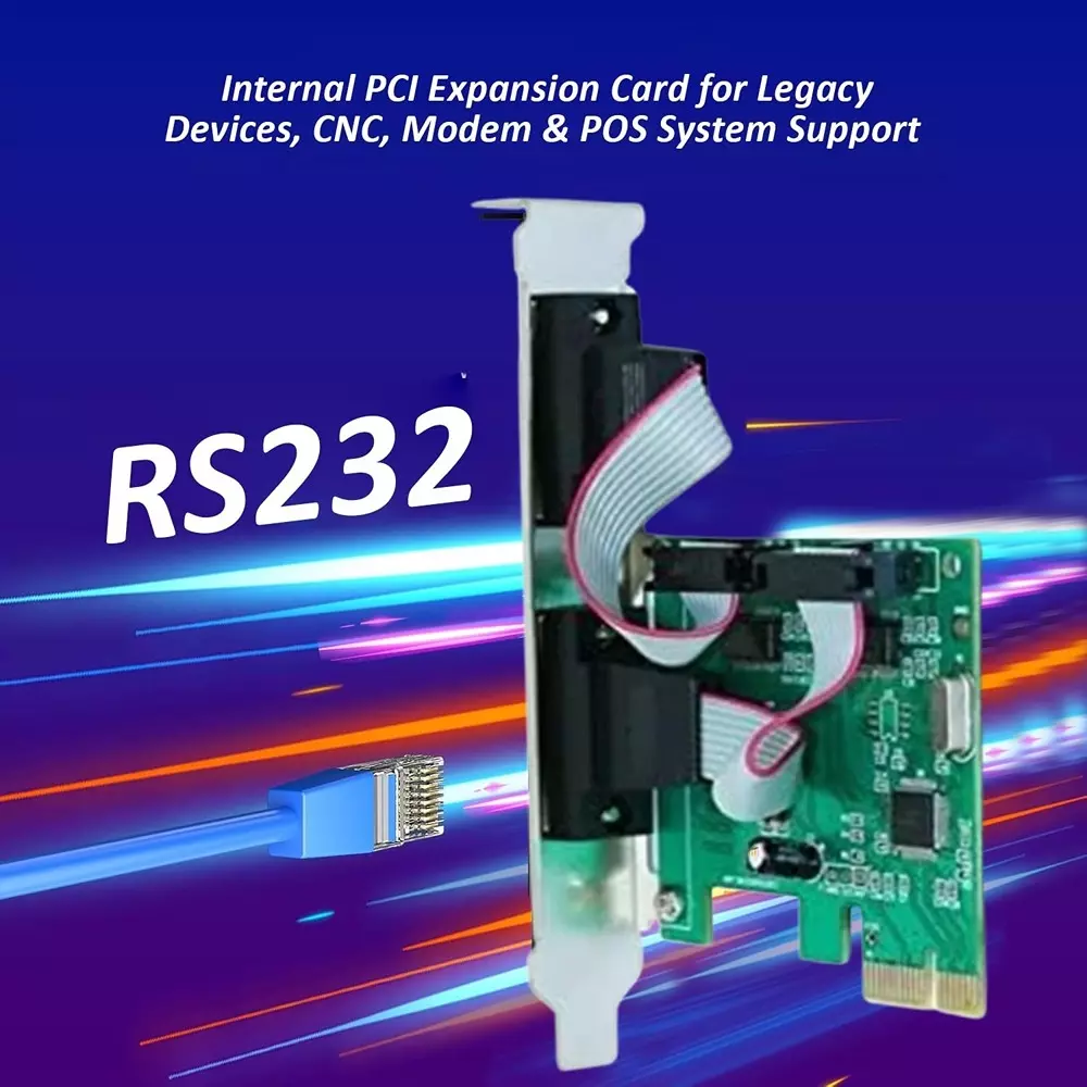 LOTA PCIe Serial Card 9-Pin RS232 COM Port with High-Speed DB9 Interface Adapter, MST-1224-LT