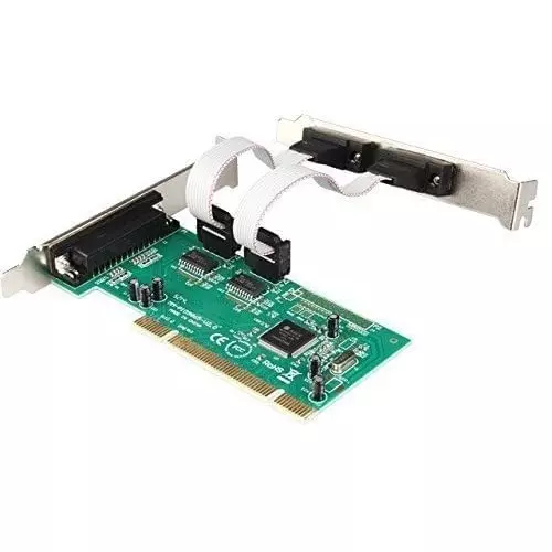 LOTA PCI Serial & Parallel Port Expansion Card with 2 x DB9 RS232 COM Ports + 1 x DB25 LPT1 Parallel Port, MST-1303-LT