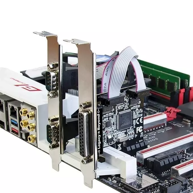 LOTA PCIe Serial & Parallel Port Card with 2 x DB9 RS232 COM Ports + 1 x DB25 LPT1 Parallel Port, MST-1724-LT