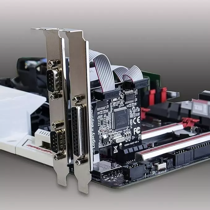 LOTA PCIe Serial & Parallel Port Card with 2 x DB9 RS232 COM Ports + 1 x DB25 LPT1 Parallel Port, MST-1724-LT