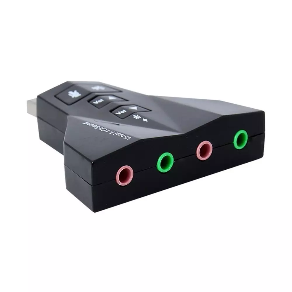 LOTA USB Sound Card with 7.1 Channel Virtual Surround Sound Black with Mic, MST-1230-LT