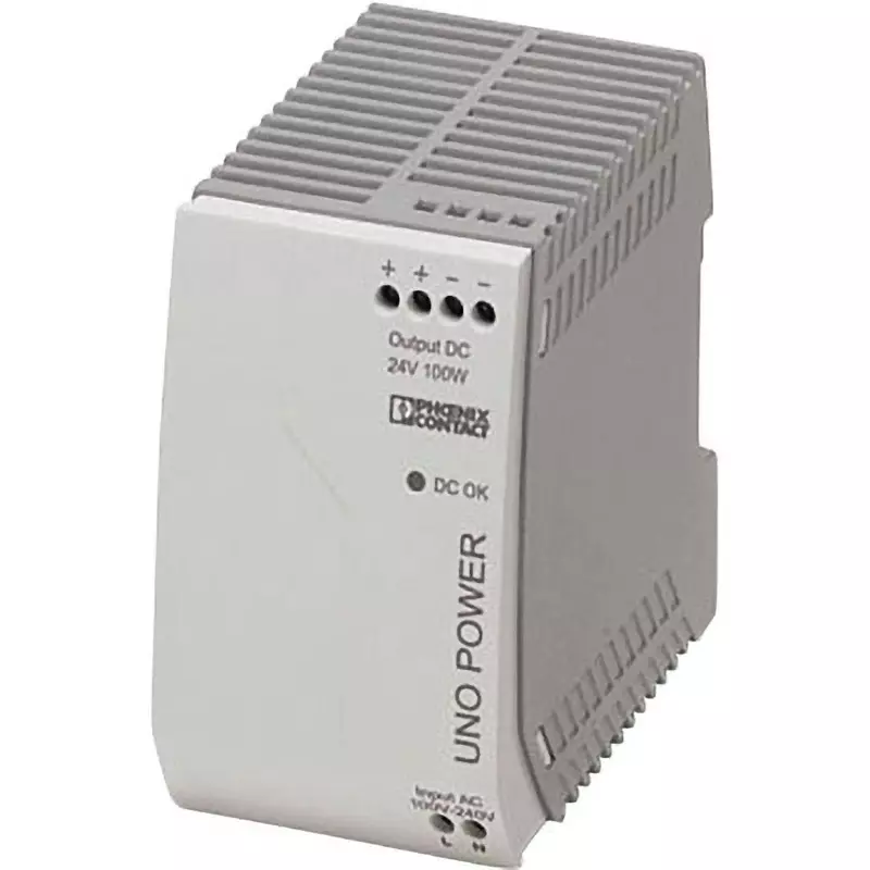 Phoenix Contact Switching Power Supply AC100 to 240 Rated Input Voltage (V) 3.75 Rated Output, UNO-PS/1AC/24DC/90W/C2LPS