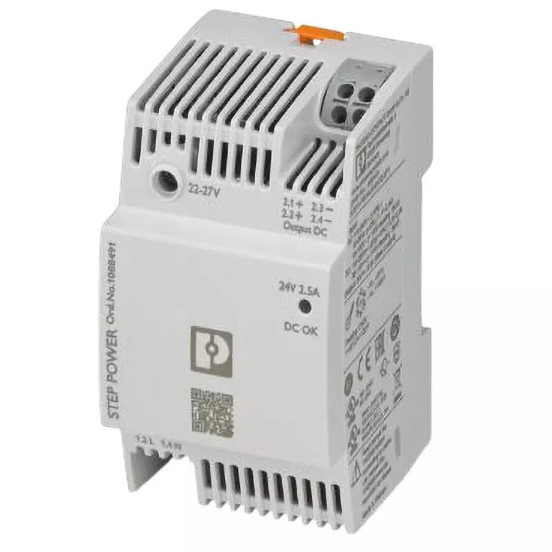 Phoenix Contact Switching Power Supply -10 to 70℃ Operating Temperature Range DC24 Rated Outpu, STEP3-PS/1AC/24DC/2.5/PT