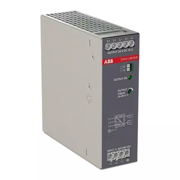 ABB Power Supply 240 W Rated Output Power Three Phase 10 A Rated Output Current for Industrial Use, CP-S.3 24/10.0