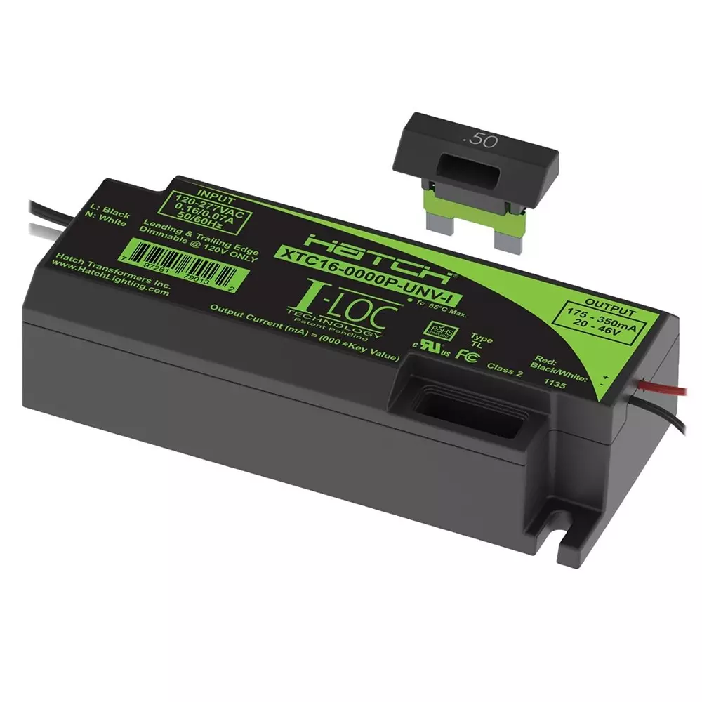 HATCH LED Drivers Power Supply Chassis Mount 1 Output 34 W, XTC34-1050P-UNV-I