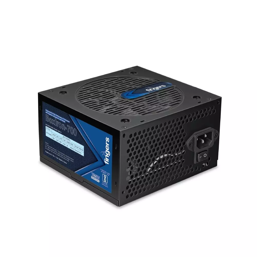FINGERS PC SMPS 12 cm Fan Size 8 A Input Current 700 W (Peak) DC Output Power 18 AWG Cable Guage Black Color, BoxIron-700