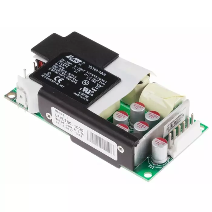 EOS Switching Power Supply 5 V DC 10A 50W 1 Output 180-264 V AC 90-132 V AC Input, LFVLT60-1000