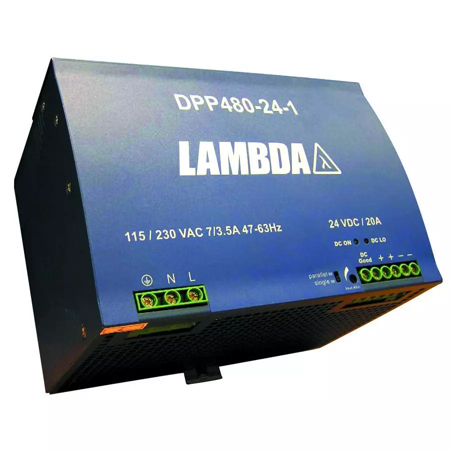 TDK-LAMBDA AC-DC CONVERTER, DIN RAIL, 1 O/P, 480W, 10A, 48V, DPP480-48-1