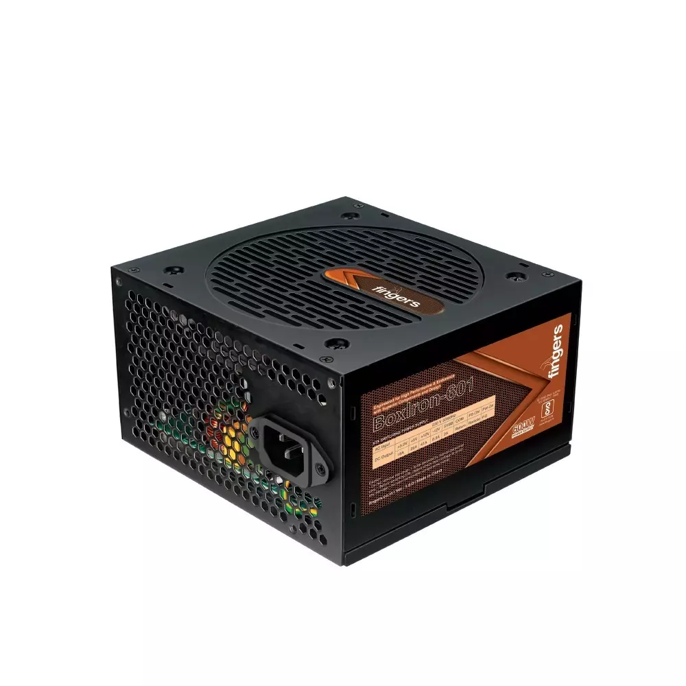 fingers-pc-smps-12-cm-fan-size-8-a-input-current-600-w-peak-dc-output-power-18-awg-cable-guage-black-color-boxiron-601