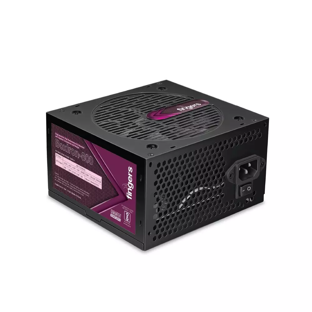 FINGERS PC SMPS 12 cm Fan Size 8 A Input Current 800 W (Peak) DC Output Power 18 AWG Cable Guage Black Color, BoxIron-800