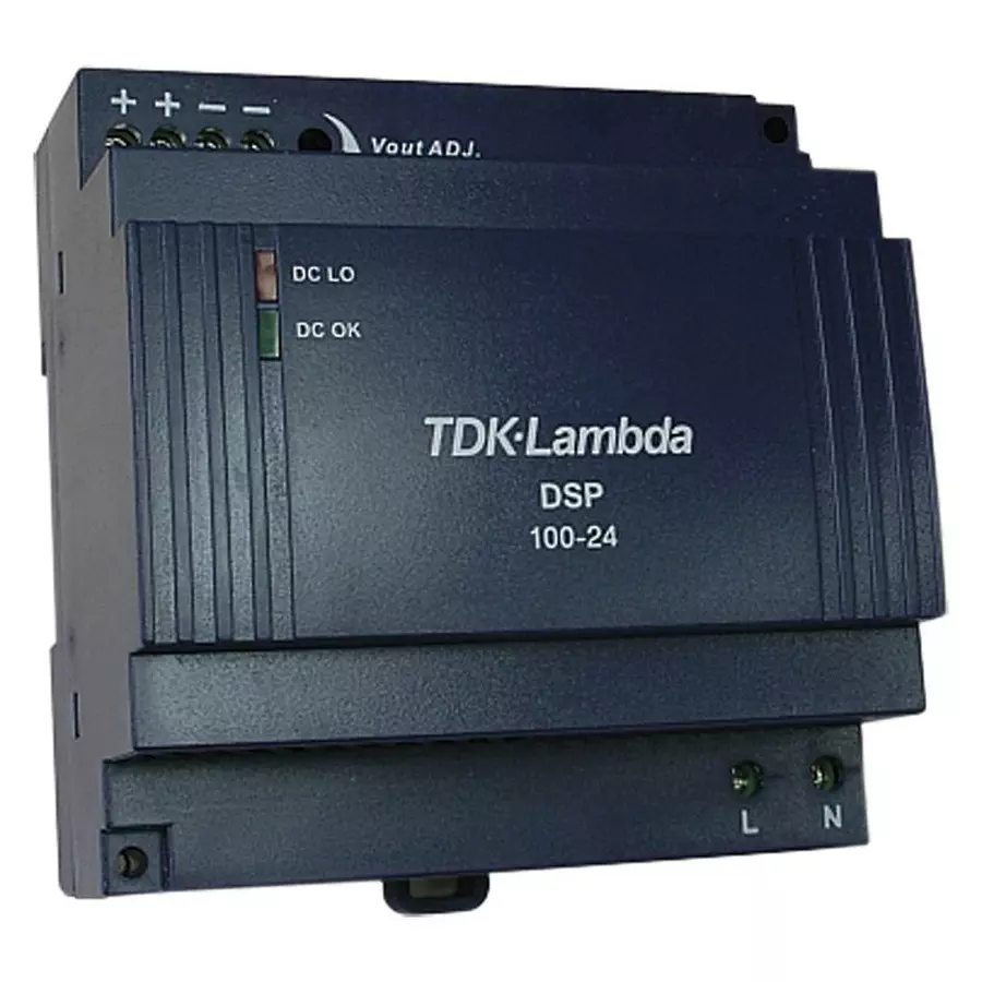 TDK-LAMBDA AC/DC CONVERTER, DIN RAIL, 1 O/P, 264VAC, 24V, DSP100-24.
