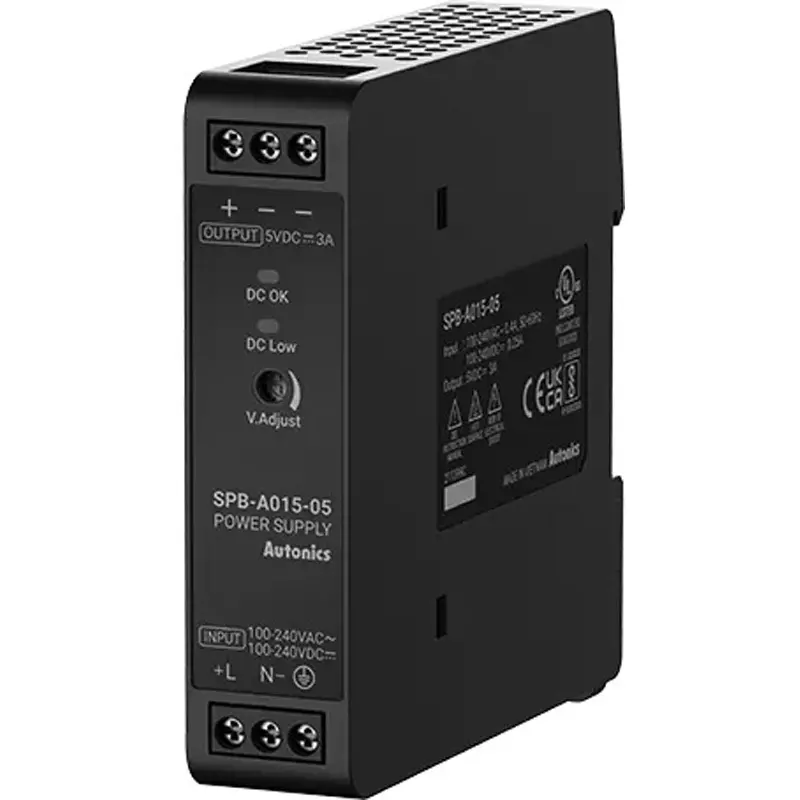 Autonics Switching Power Supply 1.2 Rated Output Current (A) DC12 Rated Output Voltage (V) AC100 to 240/DC9, SPB-A015-12