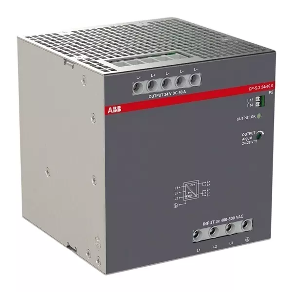 ABB Power Supply 960 W Rated Output Power Three Phase 40 A Rated Output Current for Industrial Use, CP-S.3 24/40.0