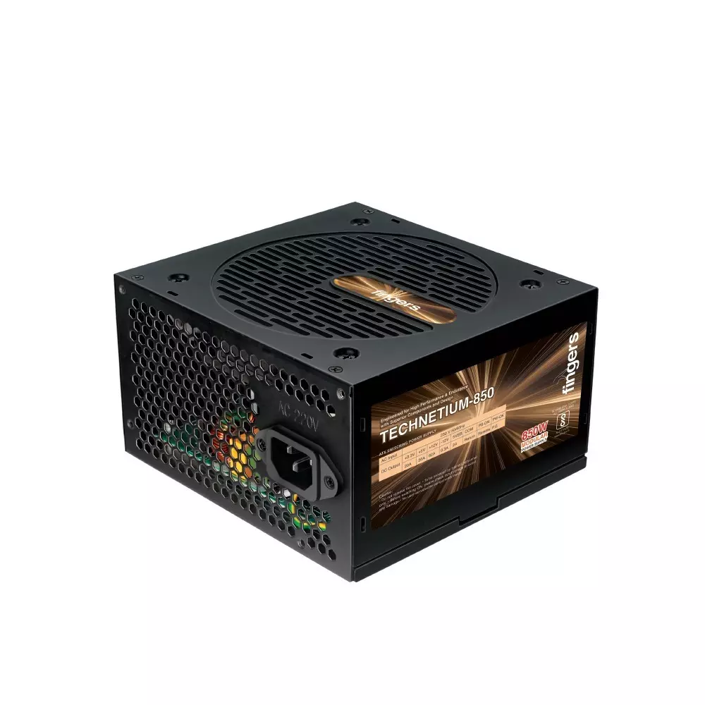 fingers-pc-smps-12-cm-fan-size-8-a-input-current-850-w-peak-dc-output-power-18-awg-cable-guage-black-color-technetium-850-modular