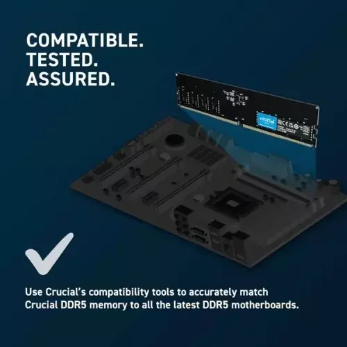 Crucial By Micron Basics UDIMM RAM 16 GB DDR5 4800 MHz for Laptop & Desktop, CB16GU4800