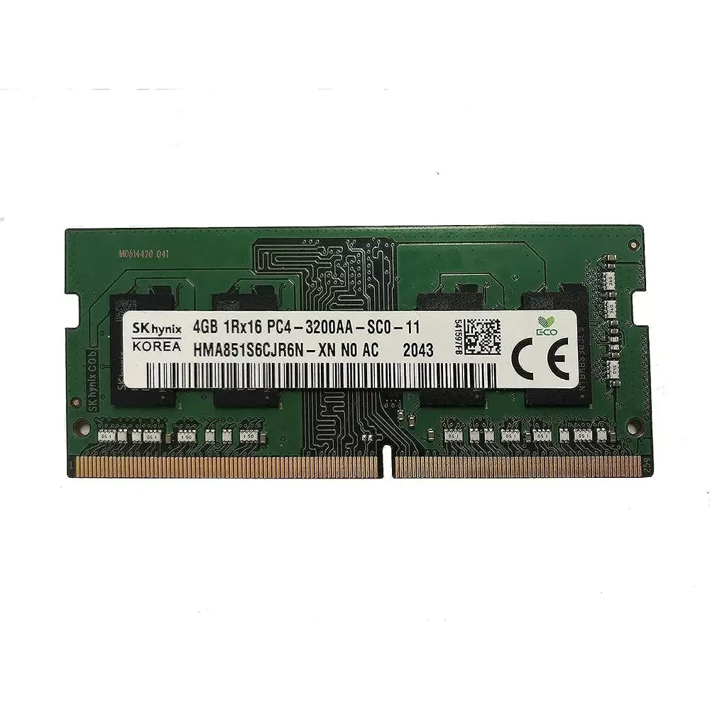 Hynix Desktop RAM Green 4 GB DDR4 3200 MHz Speed, HMA851S6CJR6N-XN
