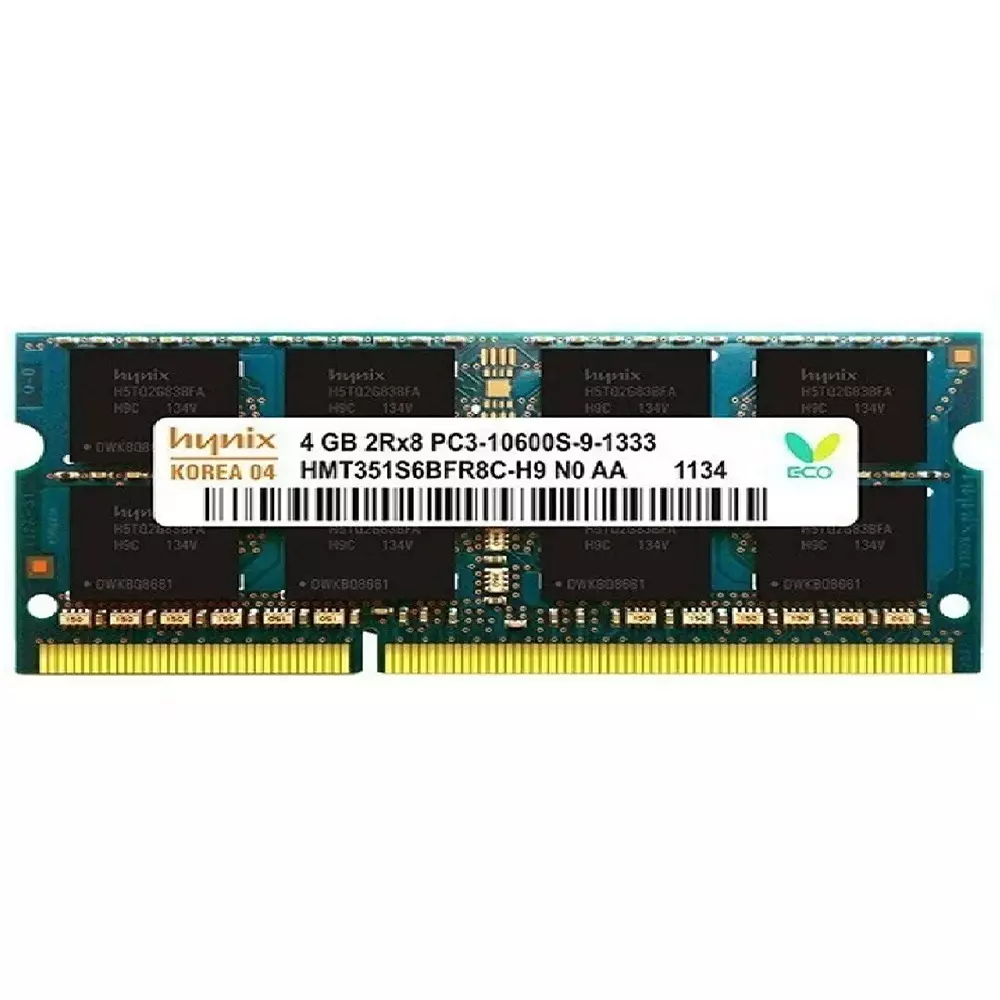 Hynix Laptop RAM Green 4 GB DDR3 1333 MHz Speed, HMT351S6BFR8C-H9