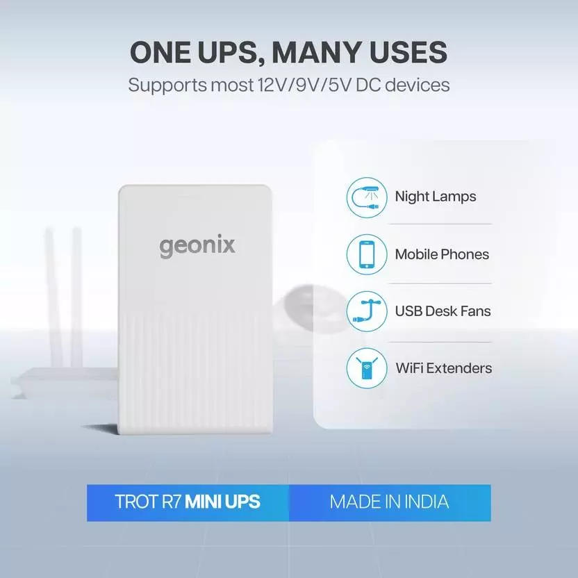 GEONIX Power Backup 25 W White for Router, GXRUPS48W