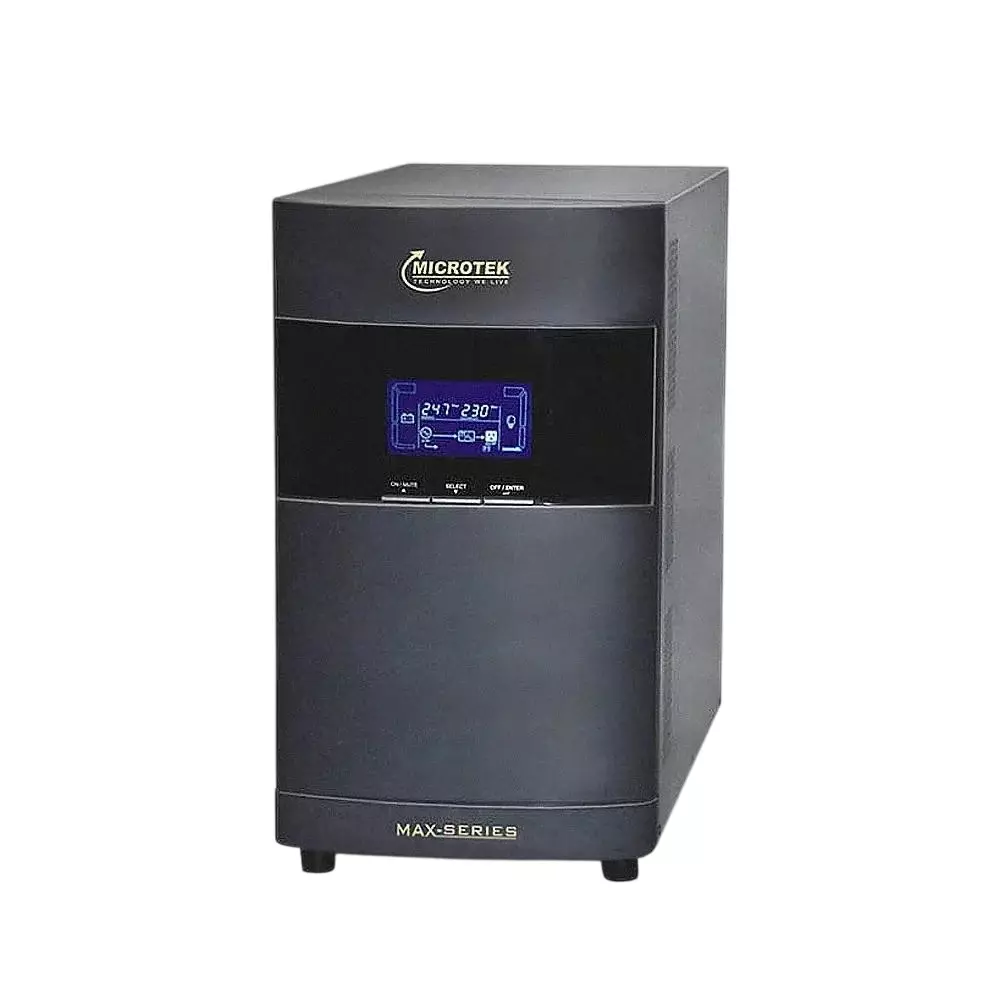 Microtek MAX+ On Line UPS with Isolation Transformer 1 KVA 36 V Single Phase Surface Mounted Pure Sine Wave for Home, Office, 899-621-1001