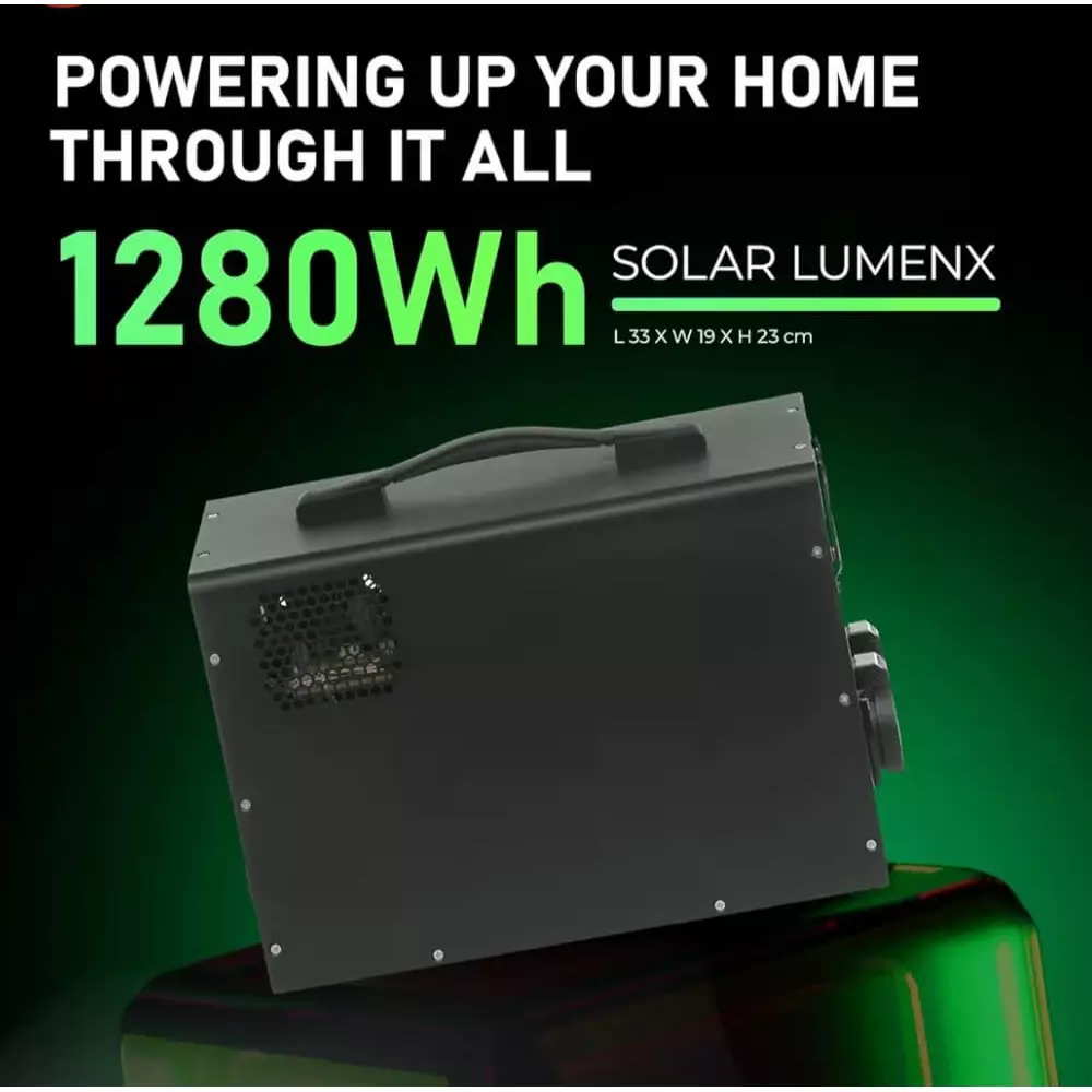 SR Portables Off Grid Solar Storage UPS 1280 Wh, 12.8 V Capacity