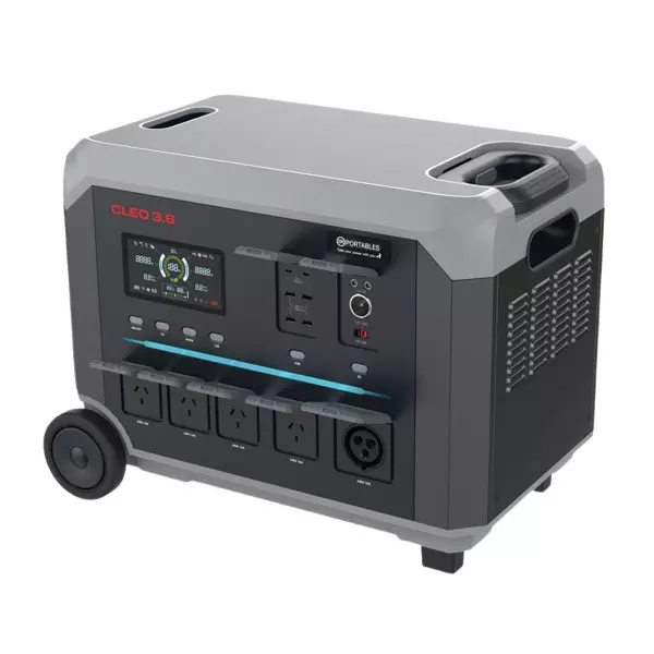 SR Portables Off Grid Solar Storage UPS 3072 Wh (Cleo 3.6), Expandable Capacity