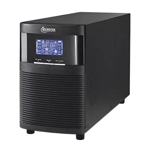 Microtek E² Plus On Line UPS 1 KVA 36 V Single Phase - In, Single Phase - Out Surface Mounted Pure Sine Wave for Home, Office, 899-221-1001
