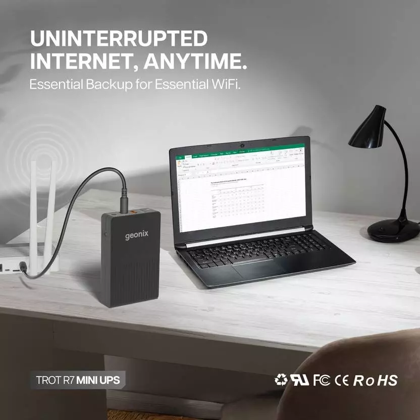 GEONIX Power Backup 25 W Blue for Router, GXRUPS48B