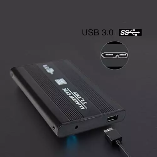 PremiumAV 6.35 cm (2.5 inch) Portable External Hard Drive for Laptop, PC, Mac, Smart TV Black