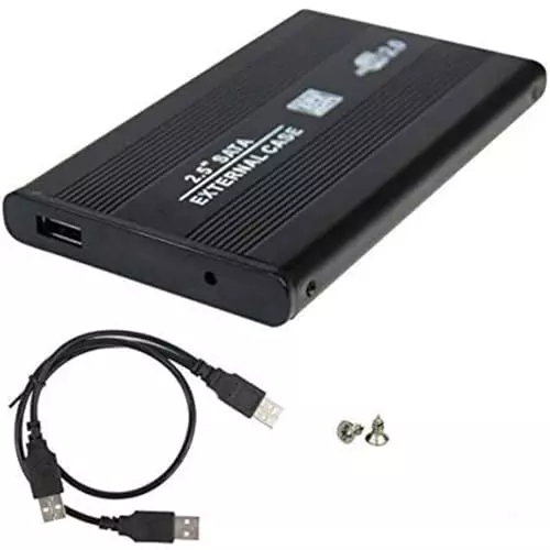 PremiumAV 6.35 cm (2.5 inch) Portable External Hard Drive for Laptop, PC, Mac, Smart TV Black