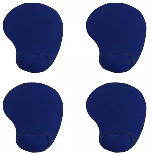 PremiumAV Mouse Pad Smooth Surface for PC, Laptop & Notebook Blue (Pack of 4)