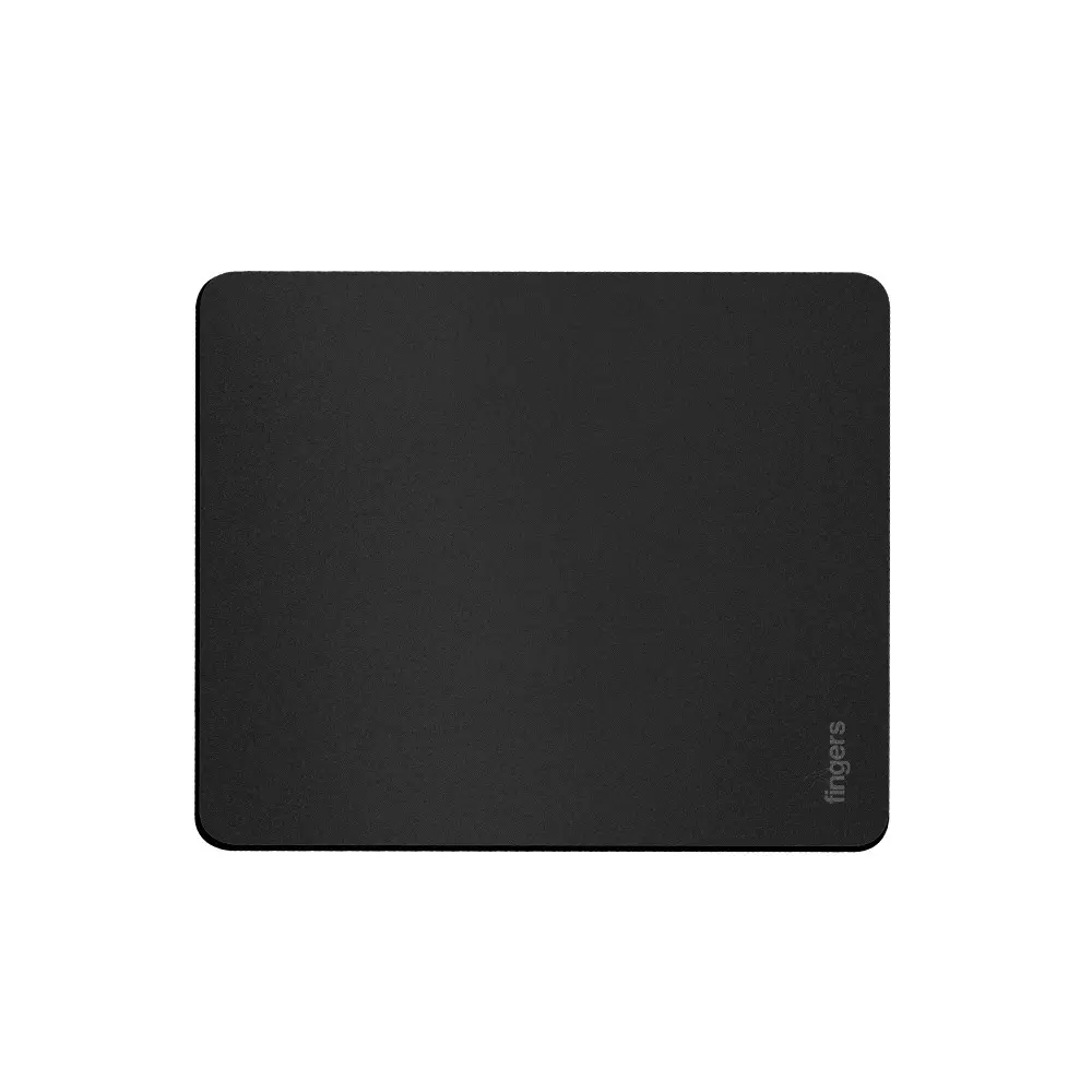 FINGERS Mouse Pad High-Density Micro-Woven Cloth Material 240 x 200 mm Dimension 3 mm Thickness Velvet Black Color, Smoothy-P6 (Standard Size)