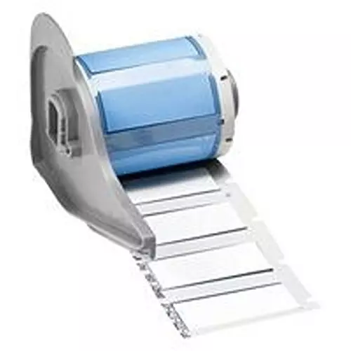 BRADY HEAT SHRINK LABEL, 9.53MMX44.45MM, WHT, M7-375-175-342