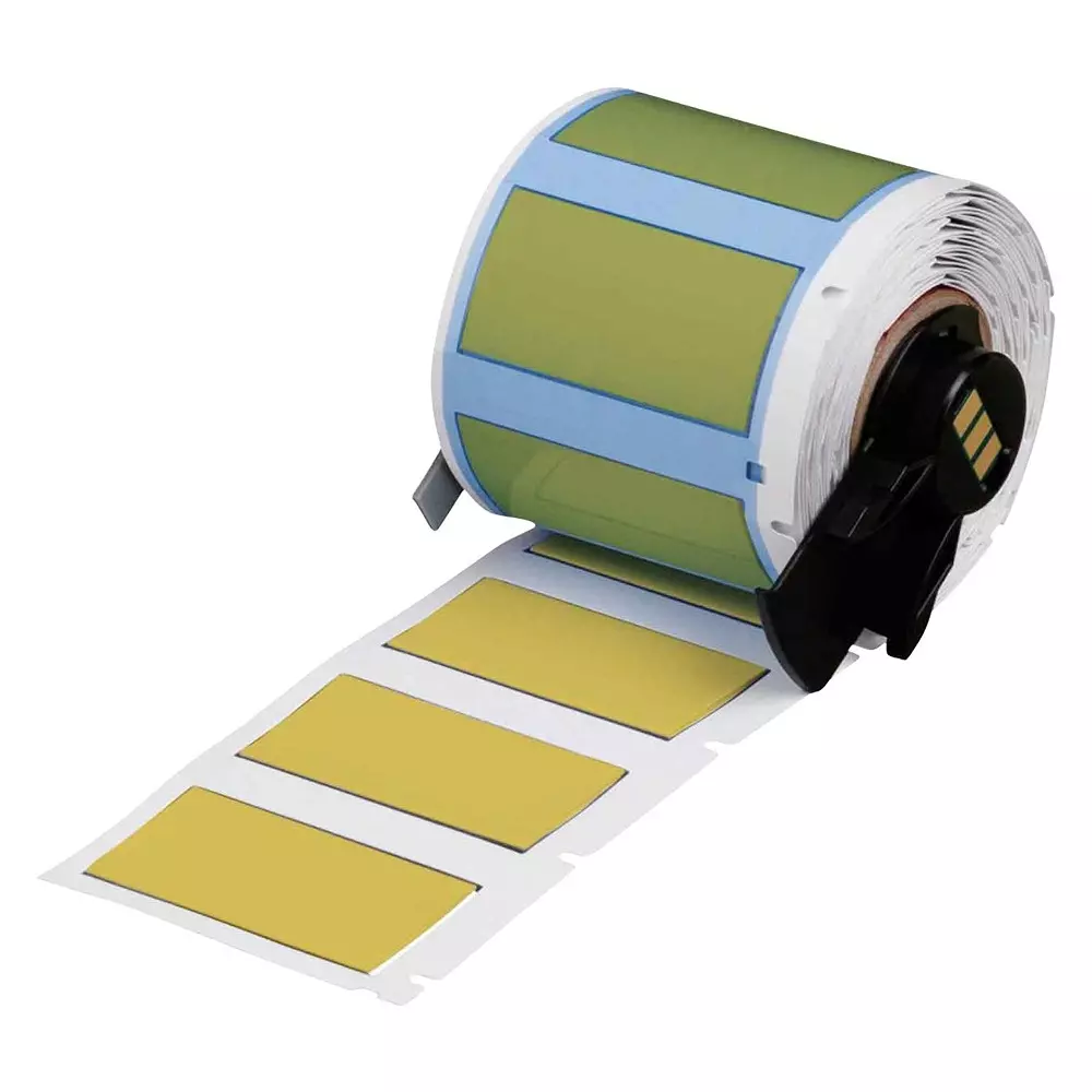 BRADY HEAT SHRINK LABEL, 12.7MMX44.45MM, YLW, M6-500-175-342-YL