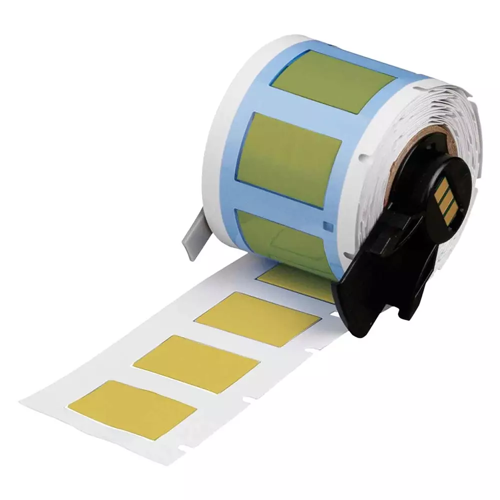 BRADY HEAT SHRINK LABEL, 9.53MMX25.4MM, YLW, M6-375-1-342-YL