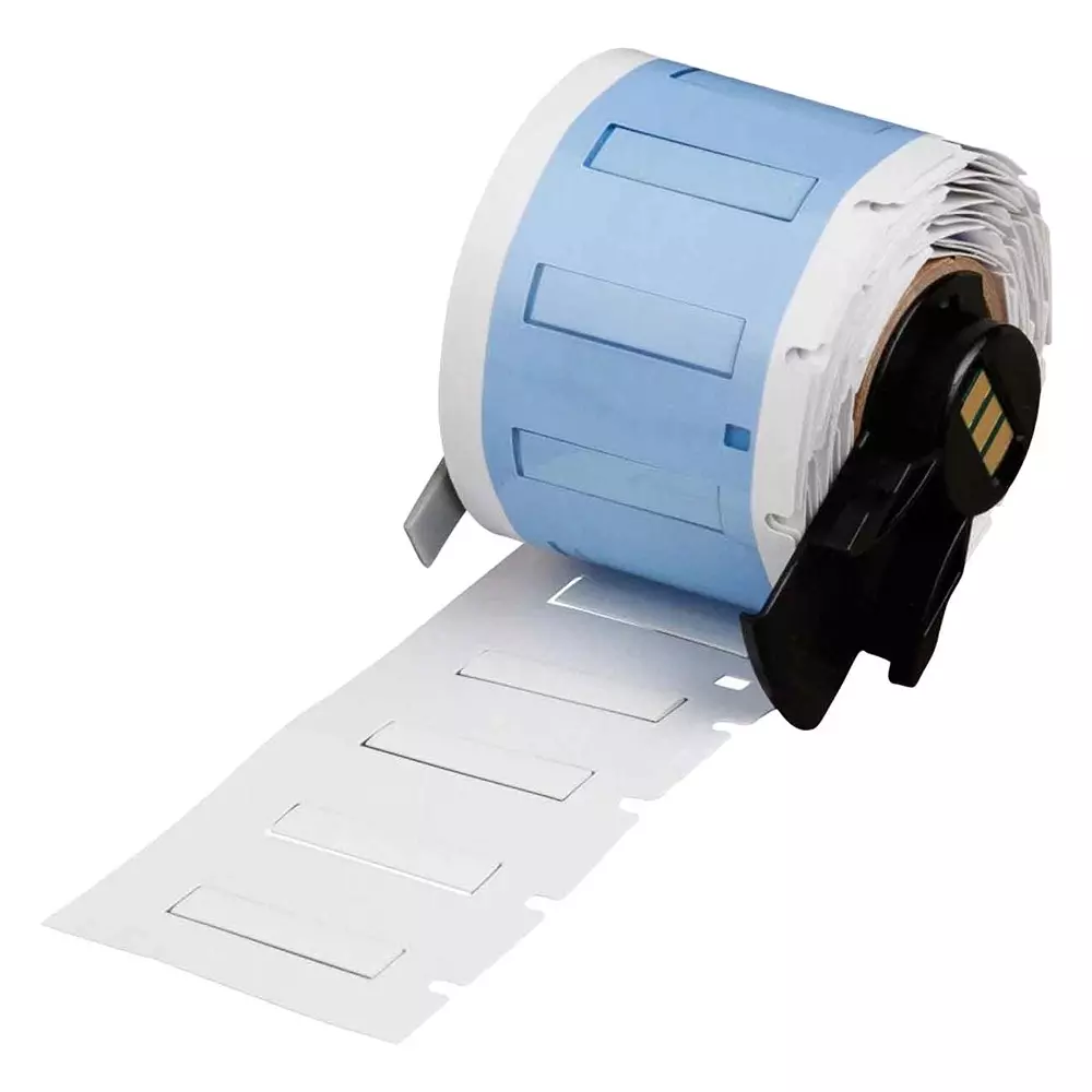 BRADY HEAT SHRINK LABEL, 3.175MMX25.4MM, WHT, M6-125-1-342-WT