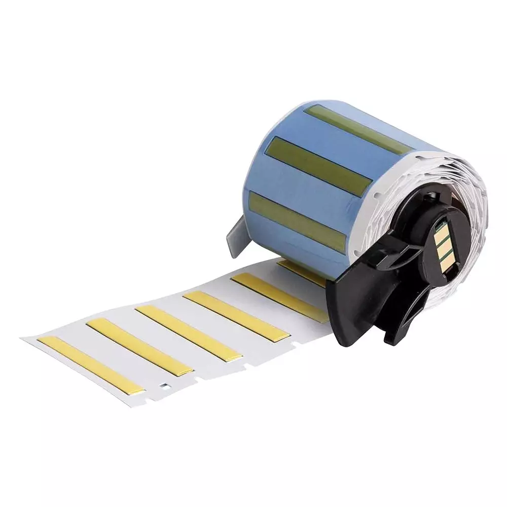 BRADY HEAT SHRINK LABEL, 3.175MMX44.45MM, YLW, M6-125-175-342-YL