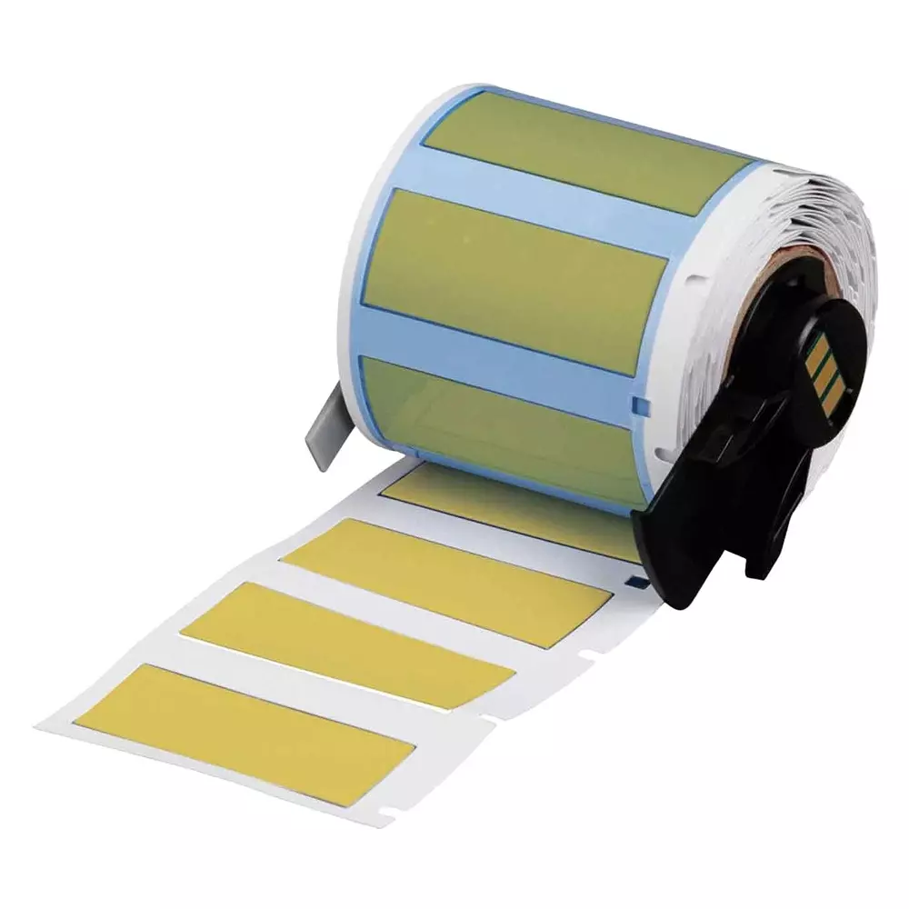 BRADY HEAT SHRINK LABEL, 9.53MMX44.45MM, YLW, M6-375-175-342-YL