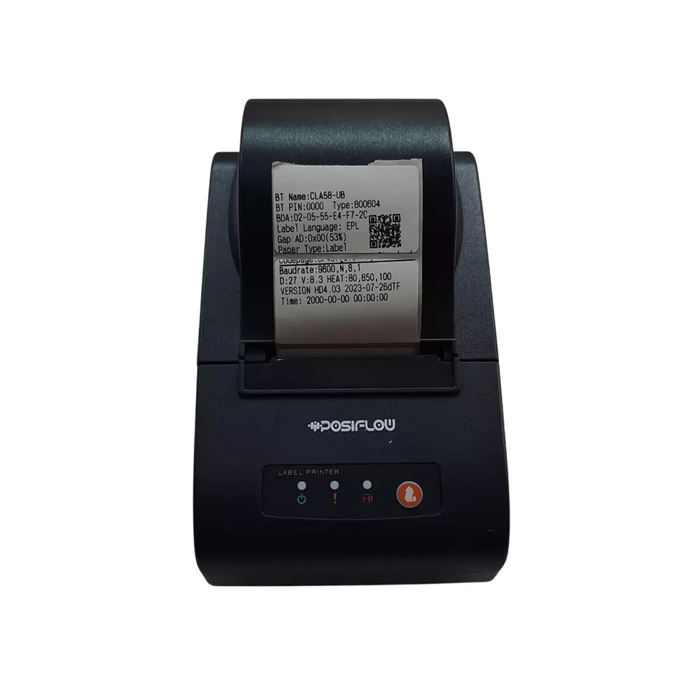 Shreyans Posiflow Thermal Label Printer Size 58mm with Bluetooth and USB Connectivity, CLA58-UB