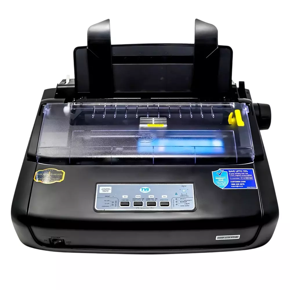 TVS 80 Col Dot Matrix Printer Bluetooth Bi Directional Black, MSP 270 Star BT