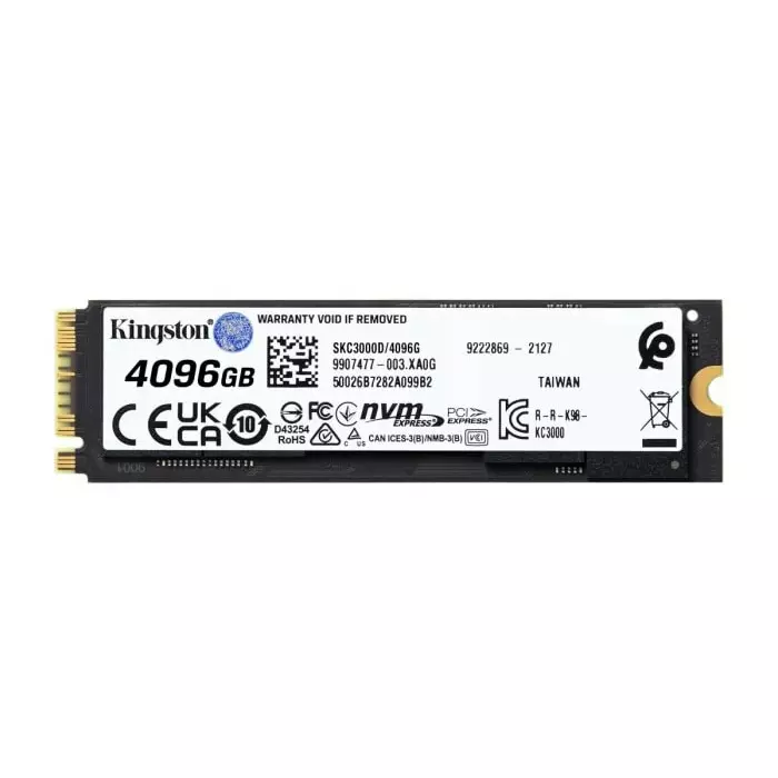 Kingston KC3000 M.2 (2280) 4 TB Internal SSD, SKC3000D/4096G