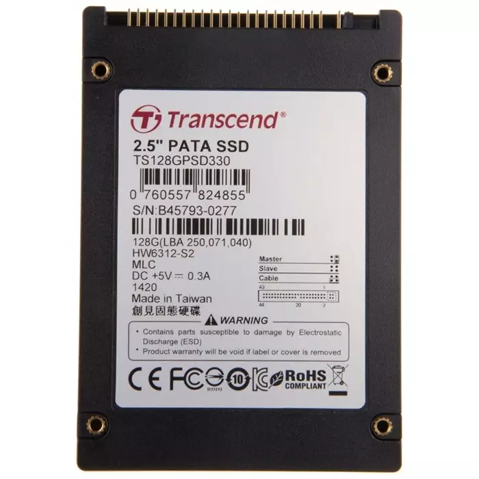 Transcend PSD330 63.5 mm (2.5 inch) 128 GB Internal SSD, TS128GPSD330