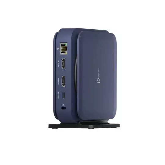 J5Create Powerful Dual 4K HDMI Docking Station with 140 W PD 3.1 Ultra-Fast USB 10 Gbps, Gigabit LAN, JCD3196