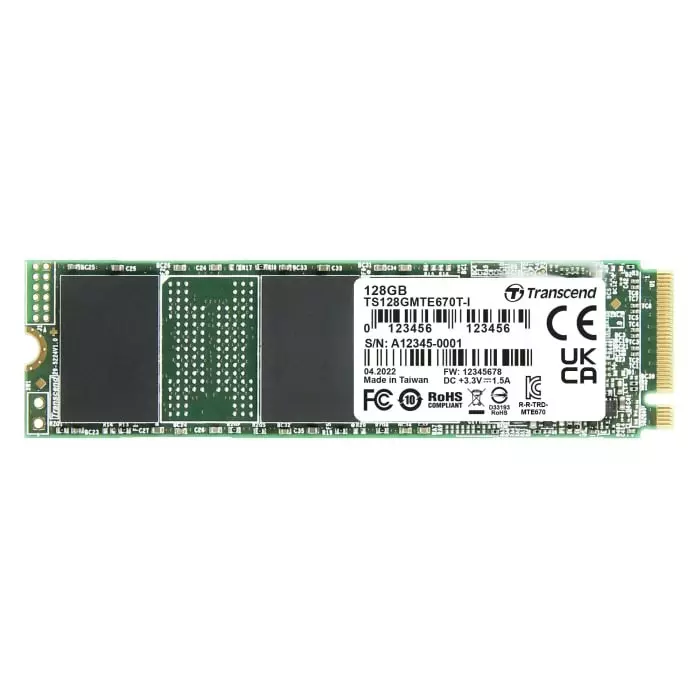 Transcend MTE670T-I M.2 (2280) 128 GB Internal SSD, TS128GMTE670T-I