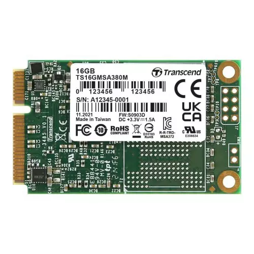 Transcend MSA380M mSATA 16 GB Internal SSD, TS16GMSA380M